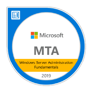Microsoft MTA Windows Server Administration Fundamentals 2019 badge
